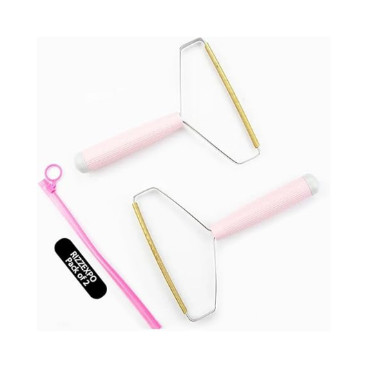 Reusable Pet Hair Remover Tool – Pack of 2 (Blue & Pink) by RIZZEXPO for Clothes/Furniture