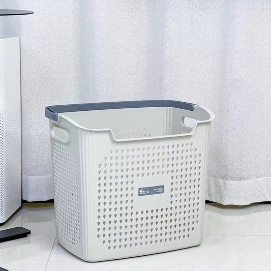 RIZZEXPO Portable Laundry Basket with Handle – Large Ventilated Plastic Hamper for Clothes