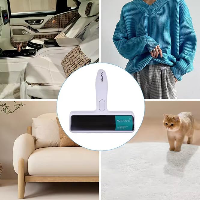Reusable Pet Hair Lint Roller – Cat & Dog Fur Remover for Furniture, Carpets, Clothing & Bedding