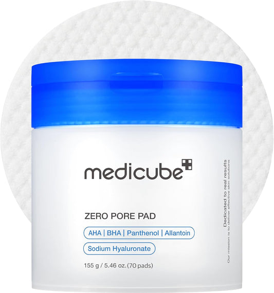 Medicube Zero Pore Pads 2.0 – Exfoliating Toner Pads with AHA/BHA (70pcs)