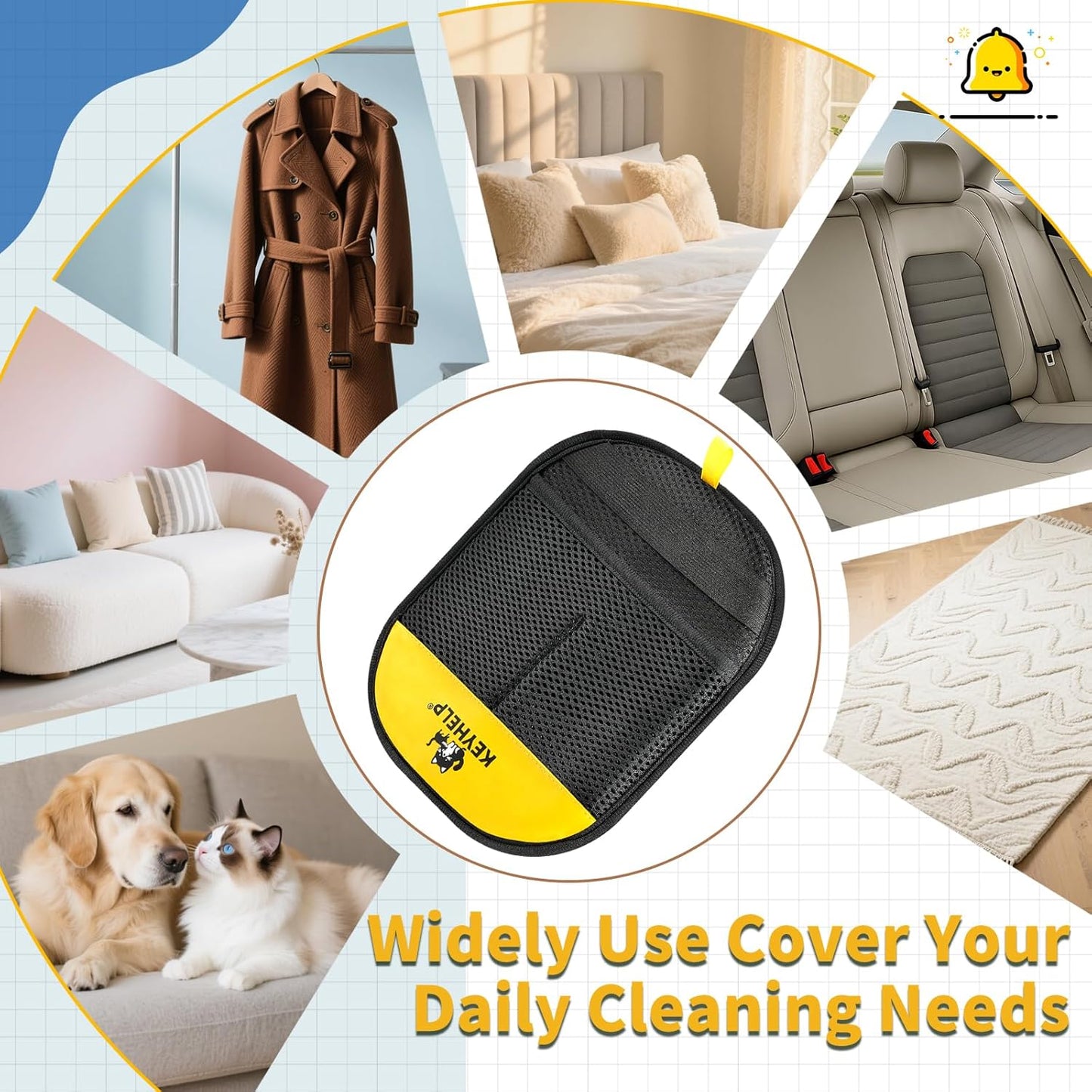 Pet Hair Removal Glove – Reusable Electrostatic Glove for Dogs & Cats