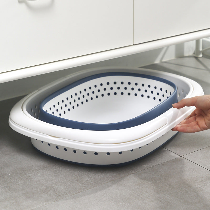 RIZZEXPO Foldable Laundry Basket – Large Collapsible Clothes Hamper with Sturdy Carrying Handles