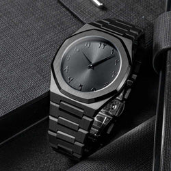 Stainless Steel Arabic Black Aura Watch