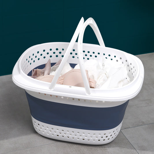 RIZZEXPO Foldable Laundry Basket – Large Collapsible Clothes Hamper with Sturdy Carrying Handles