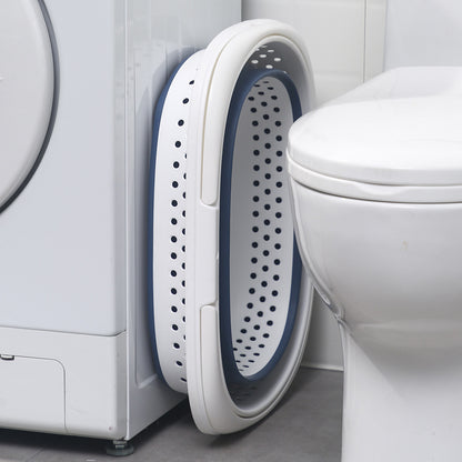 RIZZEXPO Foldable Laundry Basket – Large Collapsible Clothes Hamper with Sturdy Carrying Handles