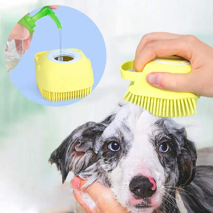 Soft Silicone Dog Bath Brush – Easy Pet Cleaning Tool